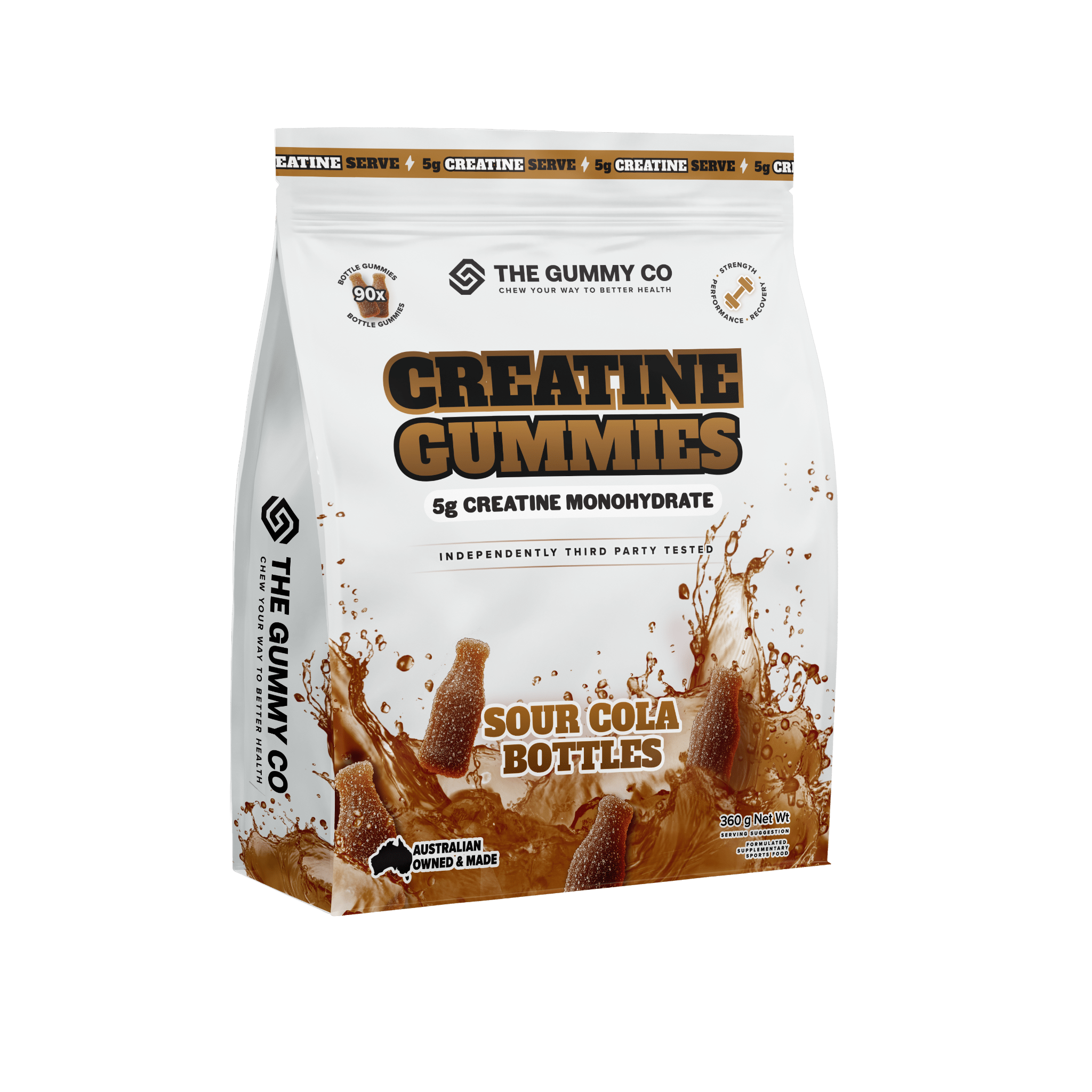 SLCre® Creatine Gummies For Men X 150 Gummies - 5g Micronized Creatine Monohydrate Per Serving With Bcaas L Carnitine Himalayan Salt Betaine Pre Intra Workout Support Enhanced Absorption