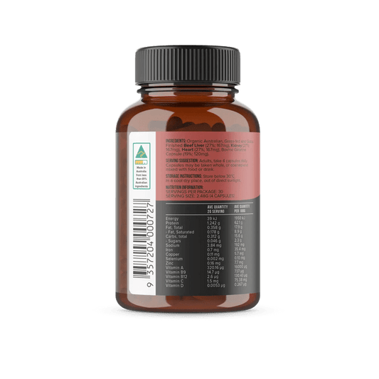 Base Nutrition | Organic Beef Liver, Heart & Kidney