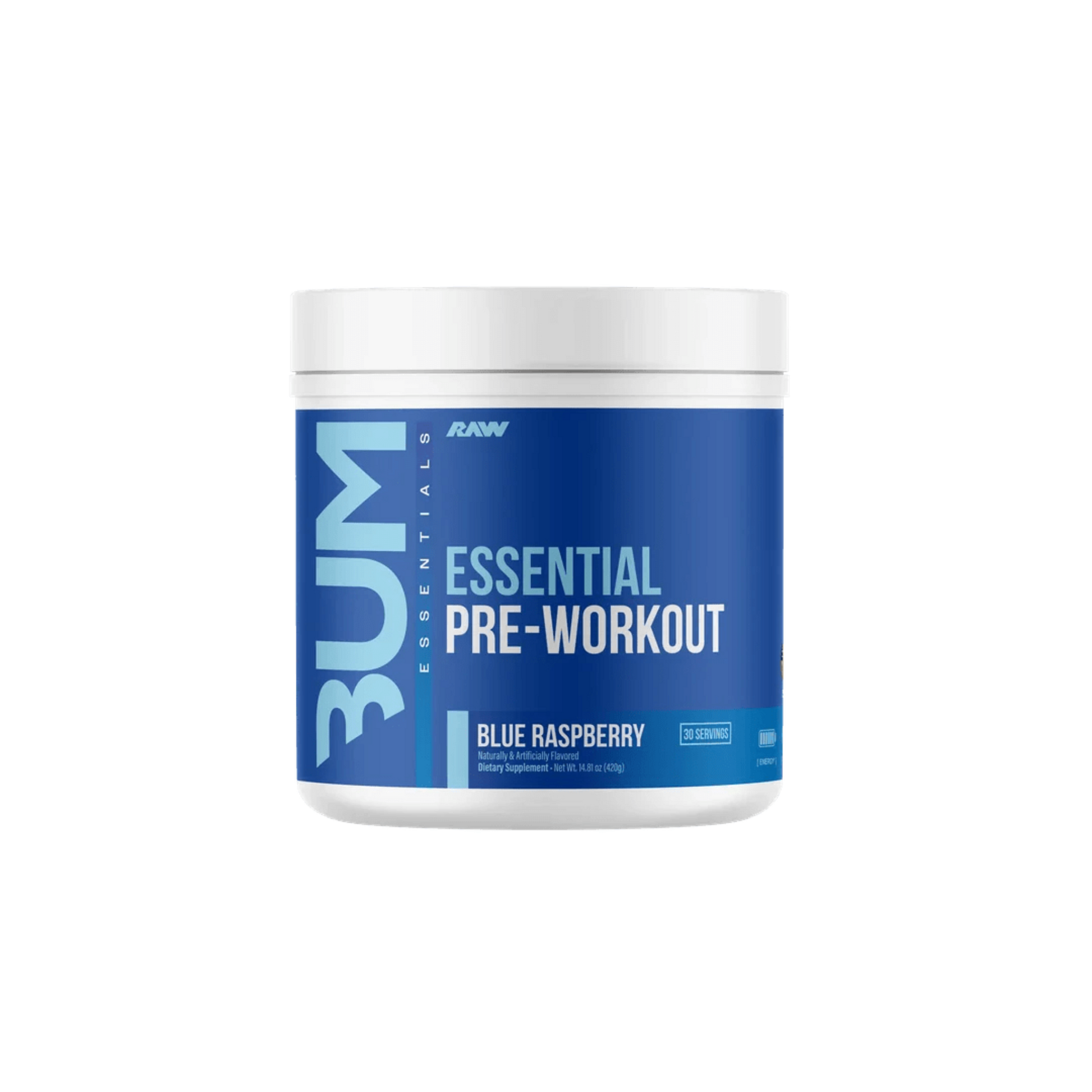 Essential Pre by CBUM in Blue Raspberry Flavour is a clean, balanced pre-workout delivering 4g of L-Citrulline, 3.2g of Beta-Alanine, and 200mg of caffeine to enhance energy, focus, endurance, and blood flow for every level of training.