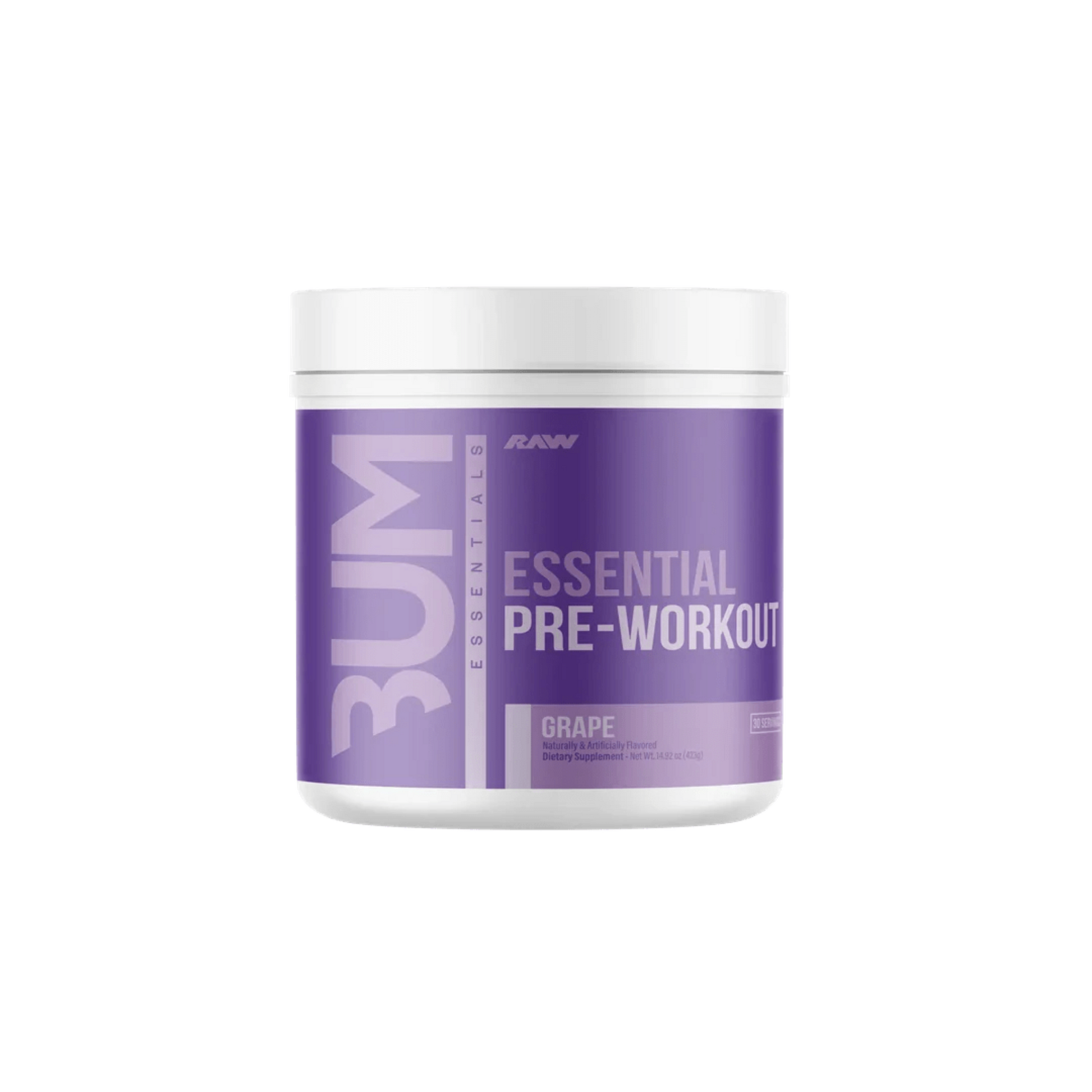 Essential Pre by CBUM in Grape Flavour is a clean, balanced pre-workout delivering 4g of L-Citrulline, 3.2g of Beta-Alanine, and 200mg of caffeine to enhance energy, focus, endurance, and blood flow for every level of training.