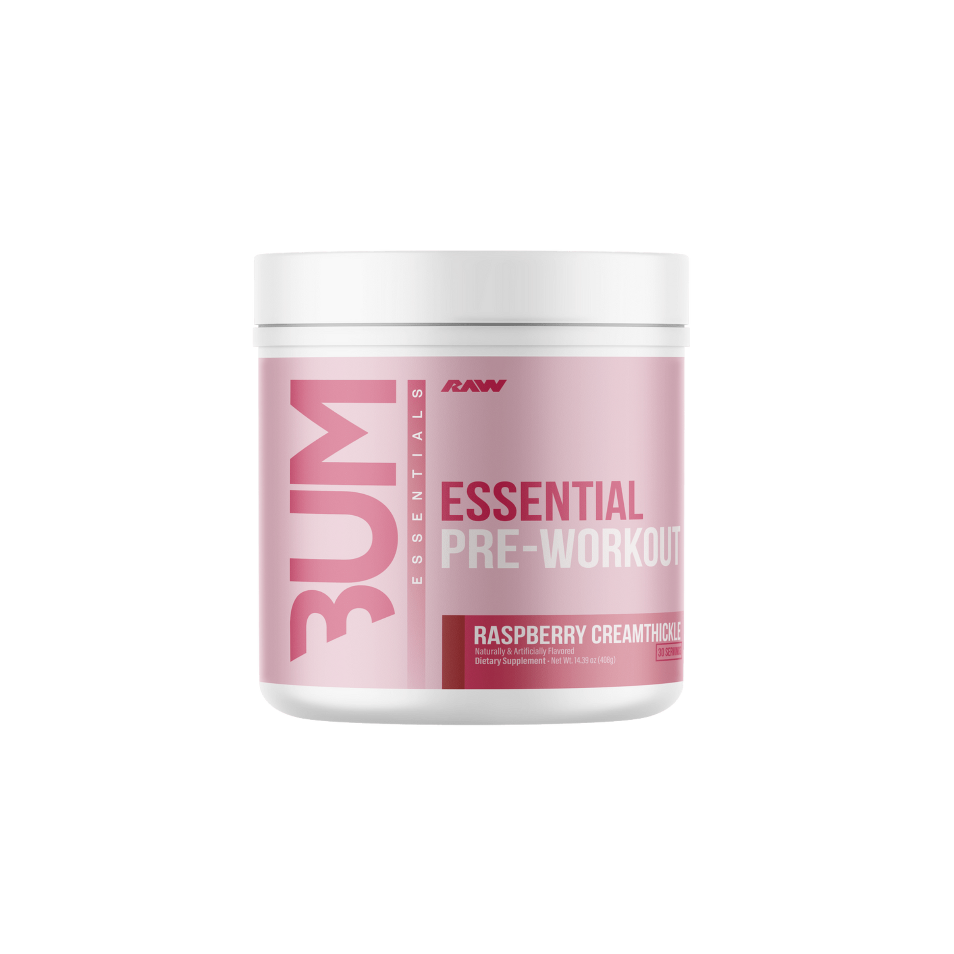 Essential Pre by CBUM in Raspberry Flavour is a clean, balanced pre-workout delivering 4g of L-Citrulline, 3.2g of Beta-Alanine, and 200mg of caffeine to enhance energy, focus, endurance, and blood flow for every level of training.