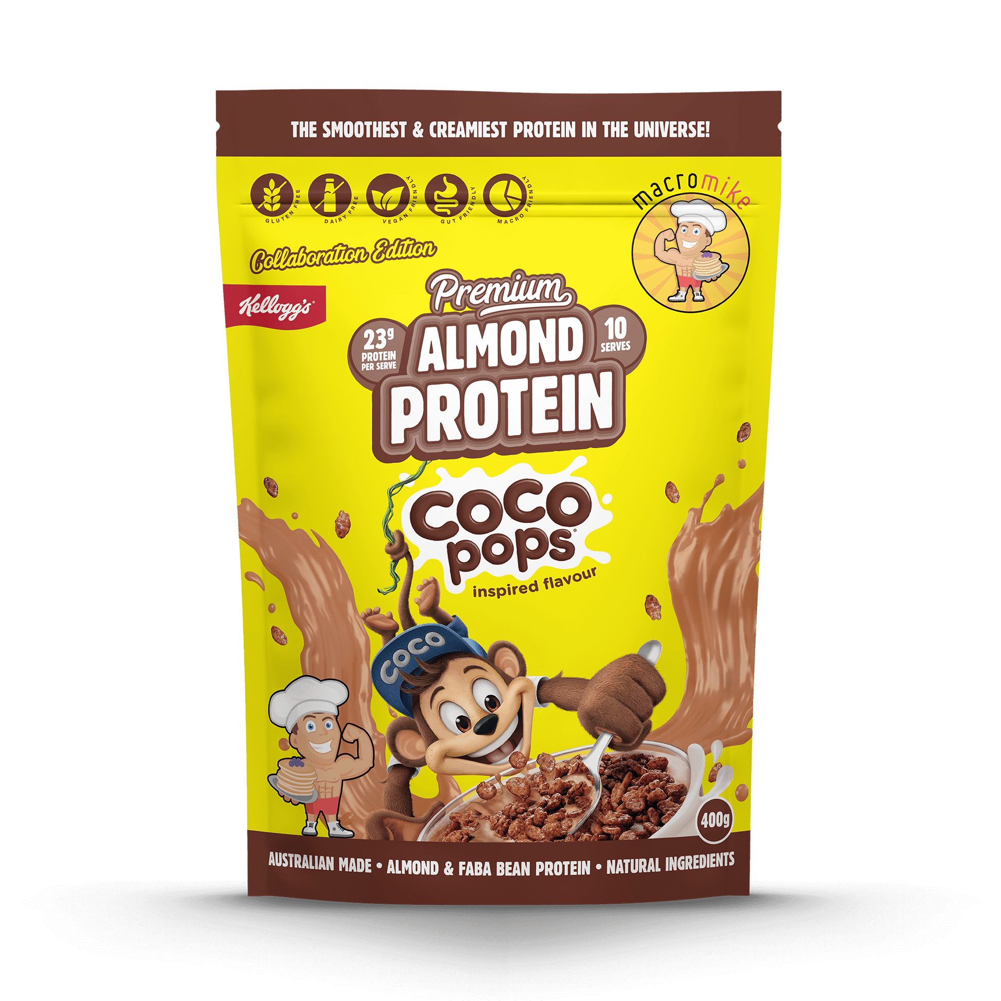 Coco Pops Almond Protein by Macro Mike x Kellogg's | Base Nutrition