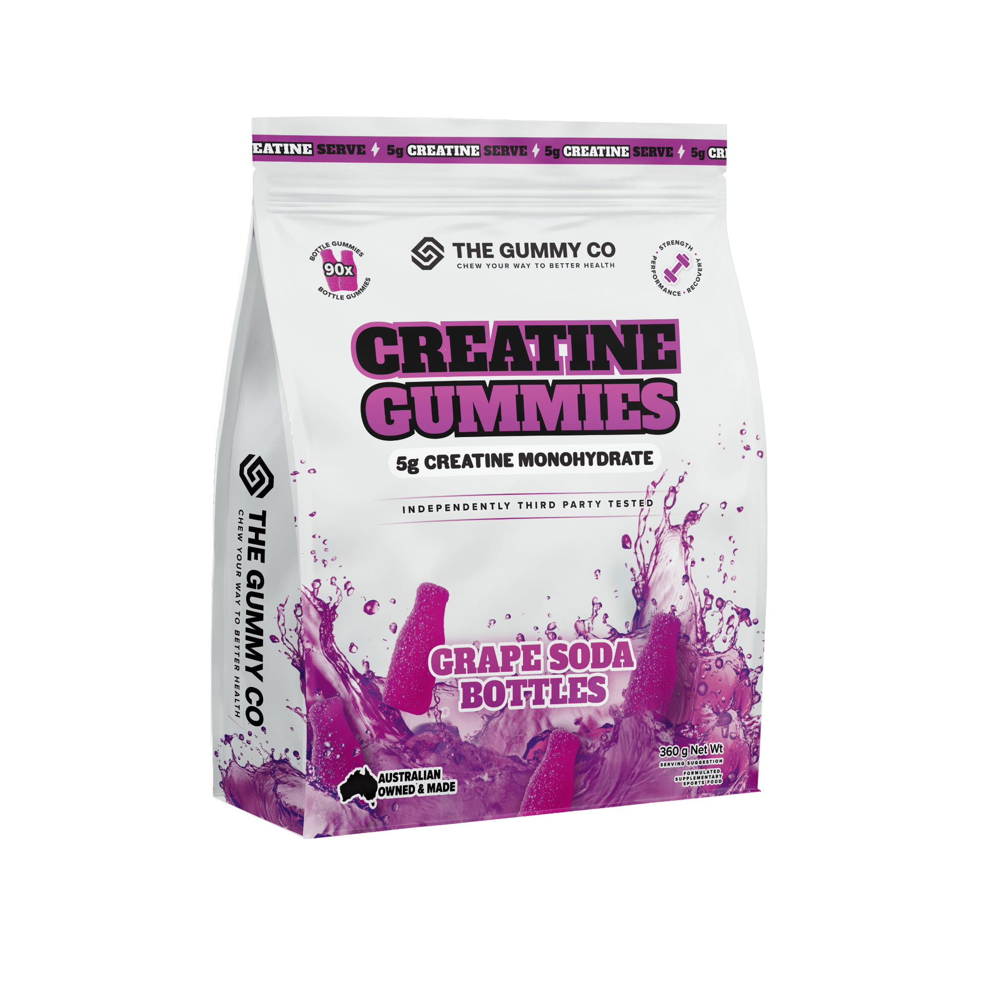 Creatine Gummies by The Gummy Co | 5g Creatine Monohydrate Base Nutrition Creatine Gummies by The Gummy Co | 5g Creatine Monohydrate Base Nutrition