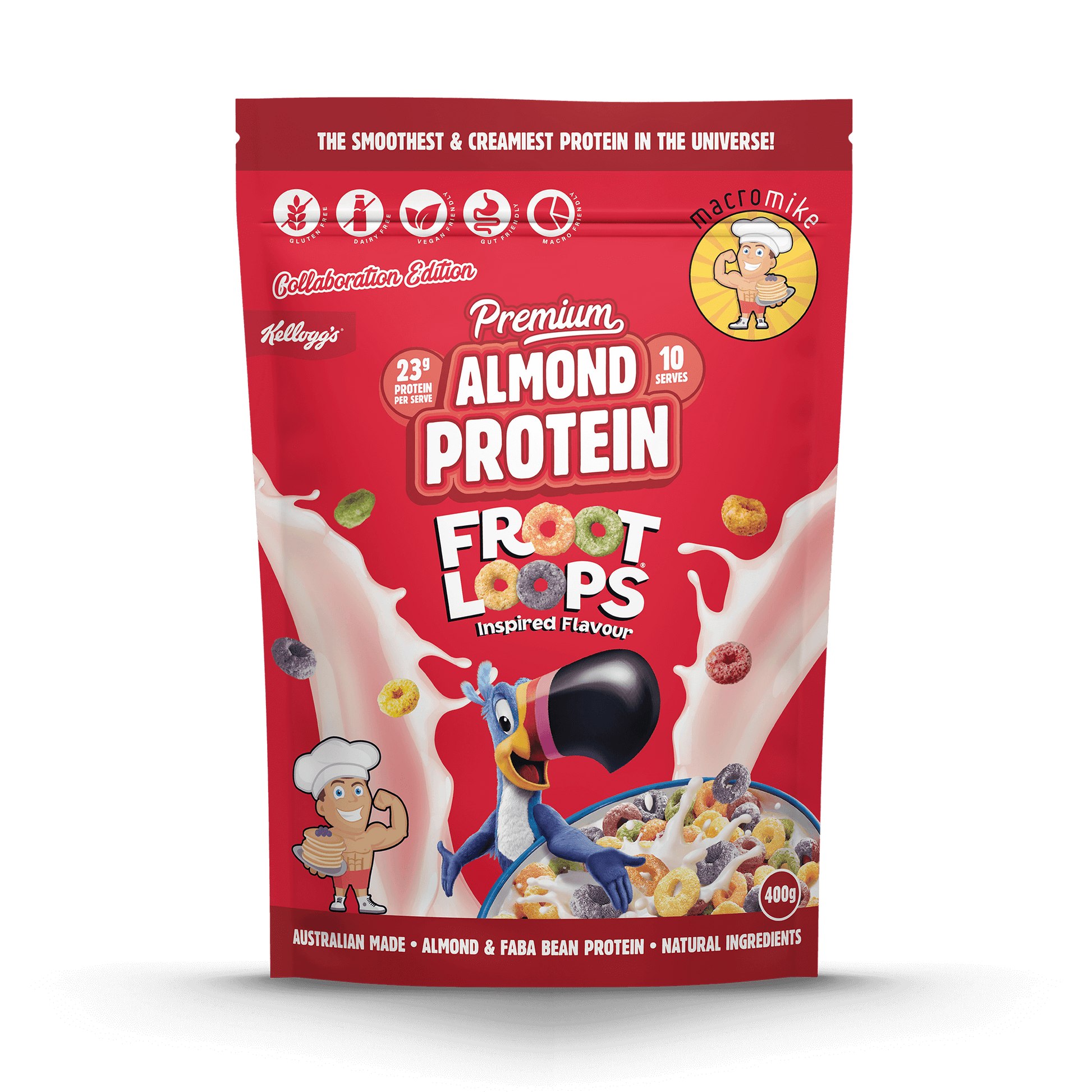 Fruit Loops Almond Protein by Macro Mike x Kellogg's | Base Nutrition