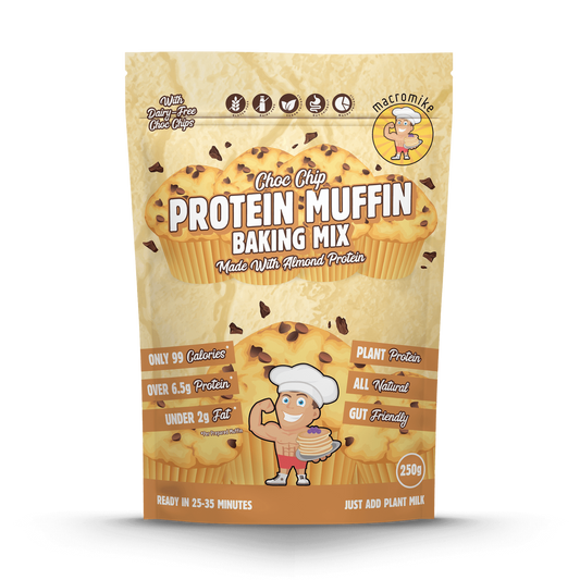 Muffin Baking Mix is a high-protein, plant-based baking mix made with all-natural, gluten-free, and dairy-free ingredients. Each muffin delivers over 6.5g of protein with just 99 calories and under 2g of fat — quick, easy, and guilt-free.
