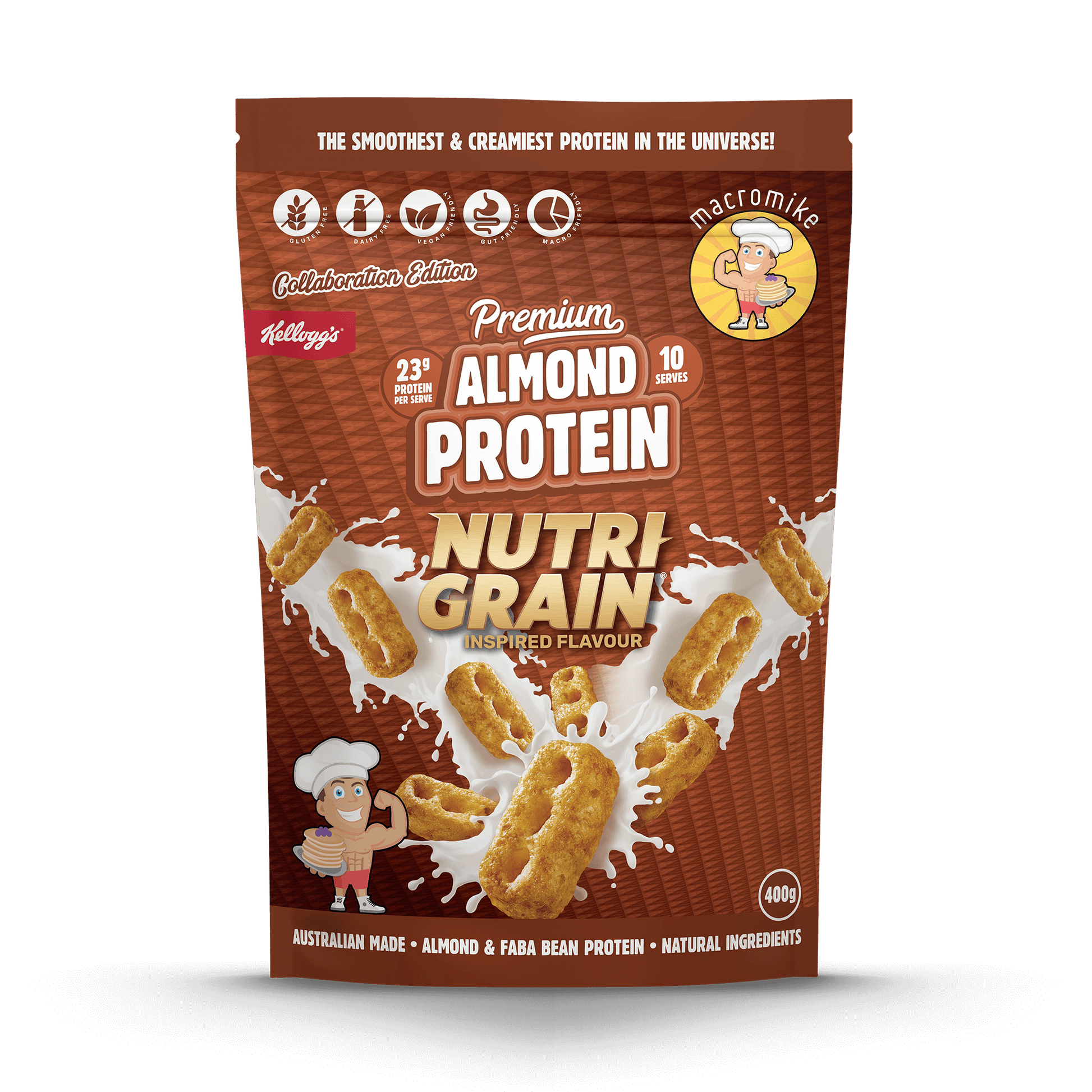 Nutri Grain Almond Protein by Macro Mike x Kellogg's | Base Nutrition