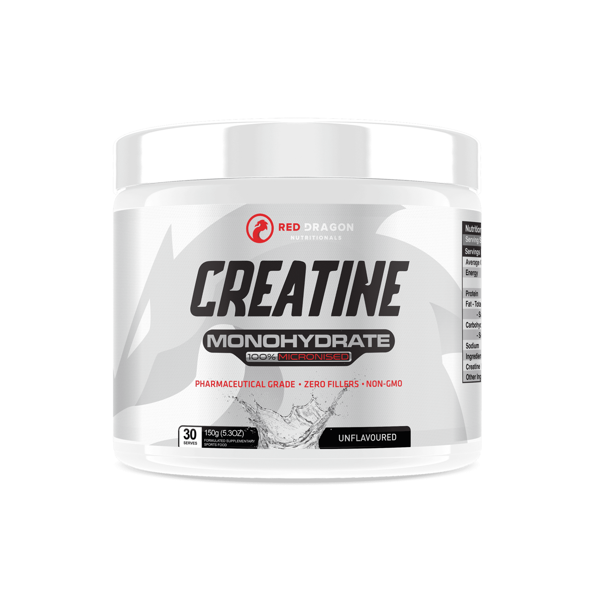 Red Dragon Creatine Monohydrate 150g – pure creatine supplement for strength, power, and recovery.