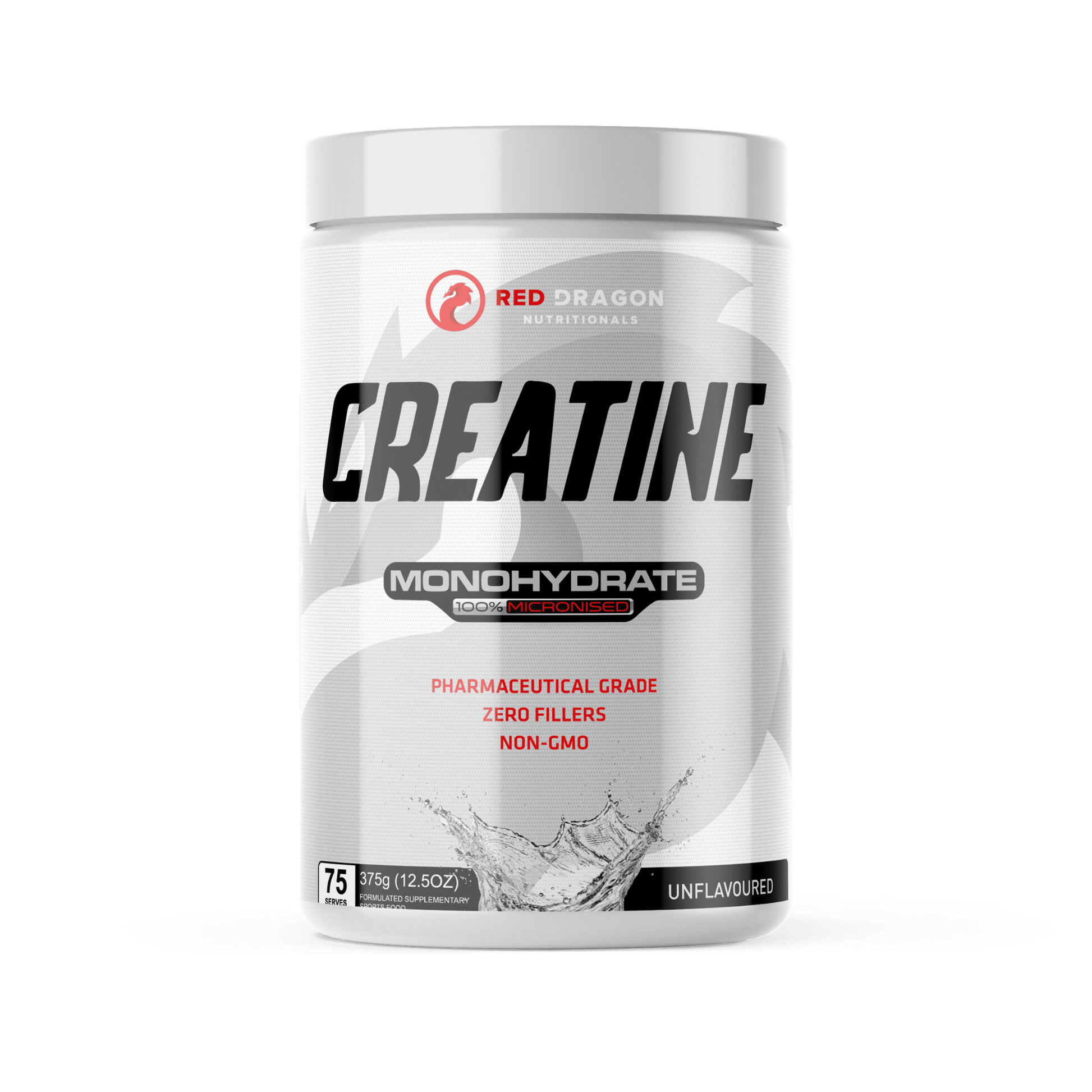 Red Dragon Creatine Monohydrate 375g – pure creatine supplement for strength, power, and recovery.