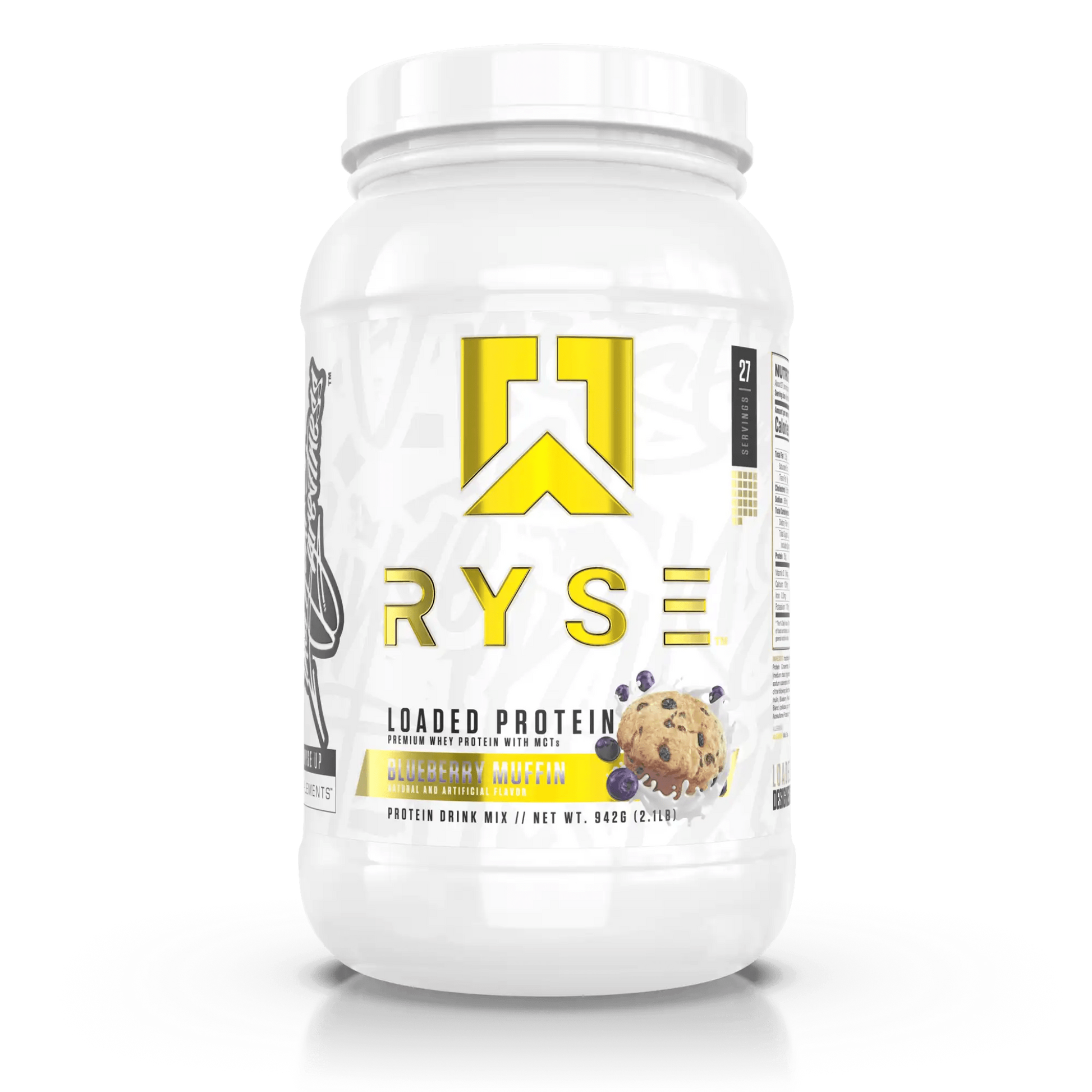 RYSE Loaded Protein in Blueberry Muffin (2lb) is a high-quality whey protein powder featuring 25g of premium whey isolate with added prebiotic fibre and MCTs to support muscle recovery, gut health, and performance.