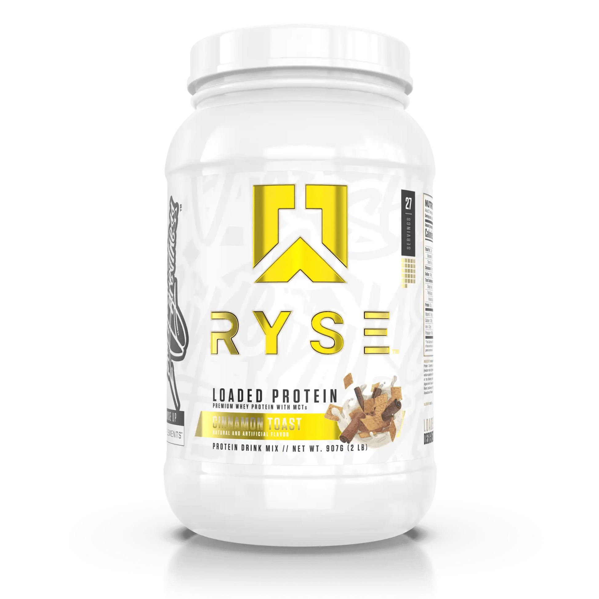 RYSE Loaded Protein in Cinnamon Toast (2lb) is a high-quality whey protein powder featuring 25g of premium whey isolate with added prebiotic fibre and MCTs to support muscle recovery, gut health, and performance.