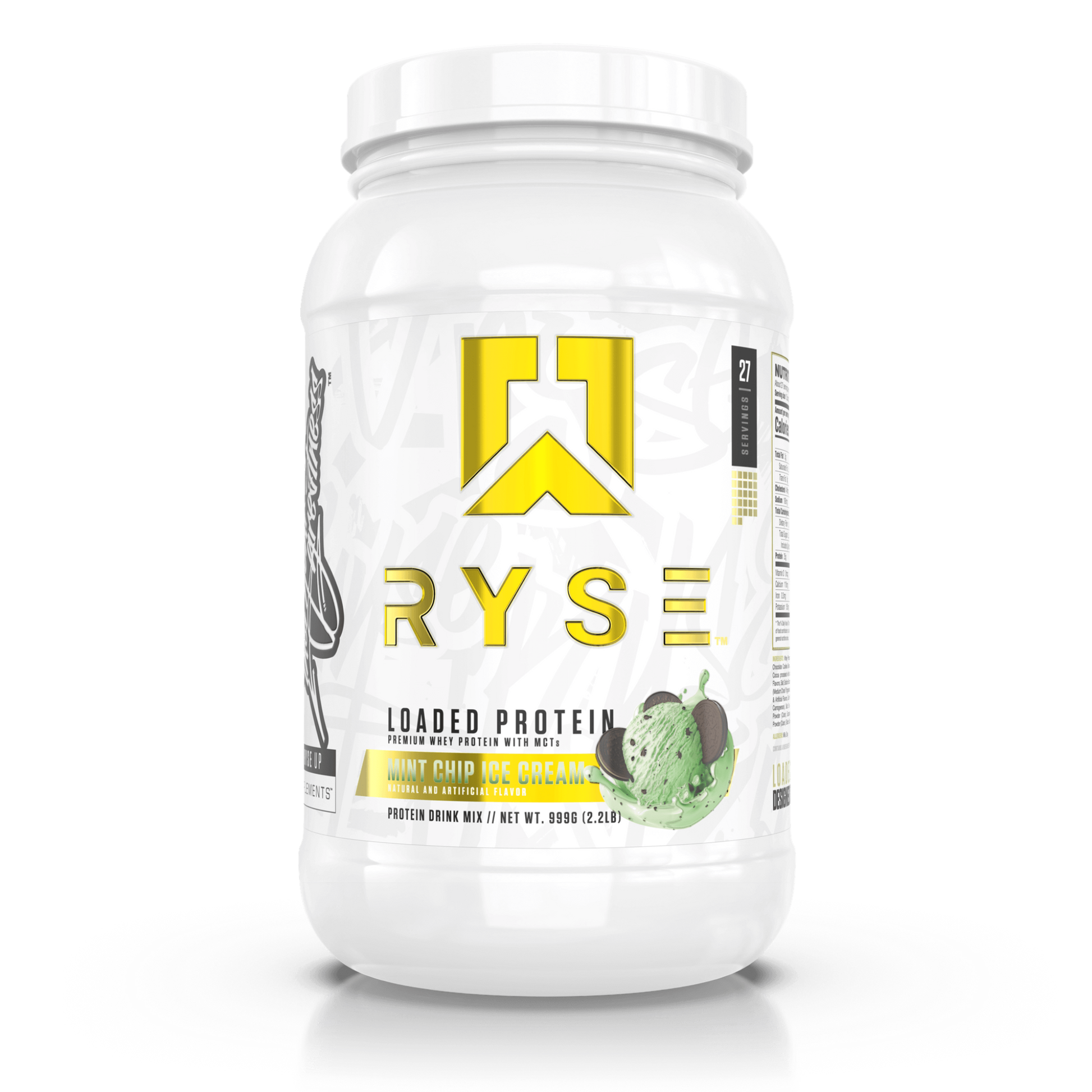 RYSE Loaded Protein in Mint Chip Ice Cream (2lb) is a high-quality whey protein powder featuring 25g of premium whey isolate with added prebiotic fibre and MCTs to support muscle recovery, gut health, and performance.