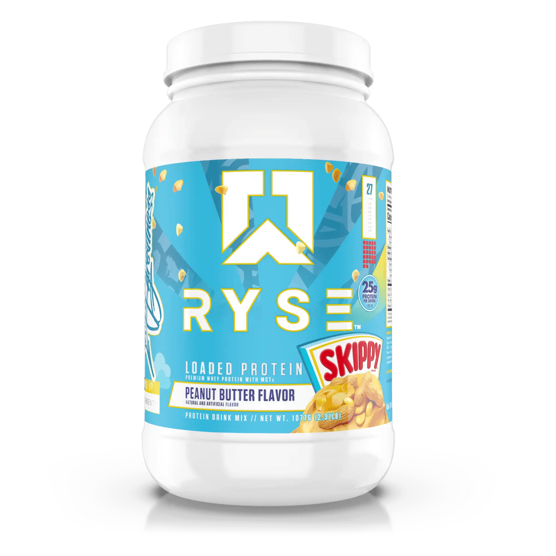 RYSE Loaded Protein in Skippy Peanut Butter (2lb) is a high-quality whey protein powder featuring 25g of premium whey isolate with added prebiotic fibre and MCTs to support muscle recovery, gut health, and performance.