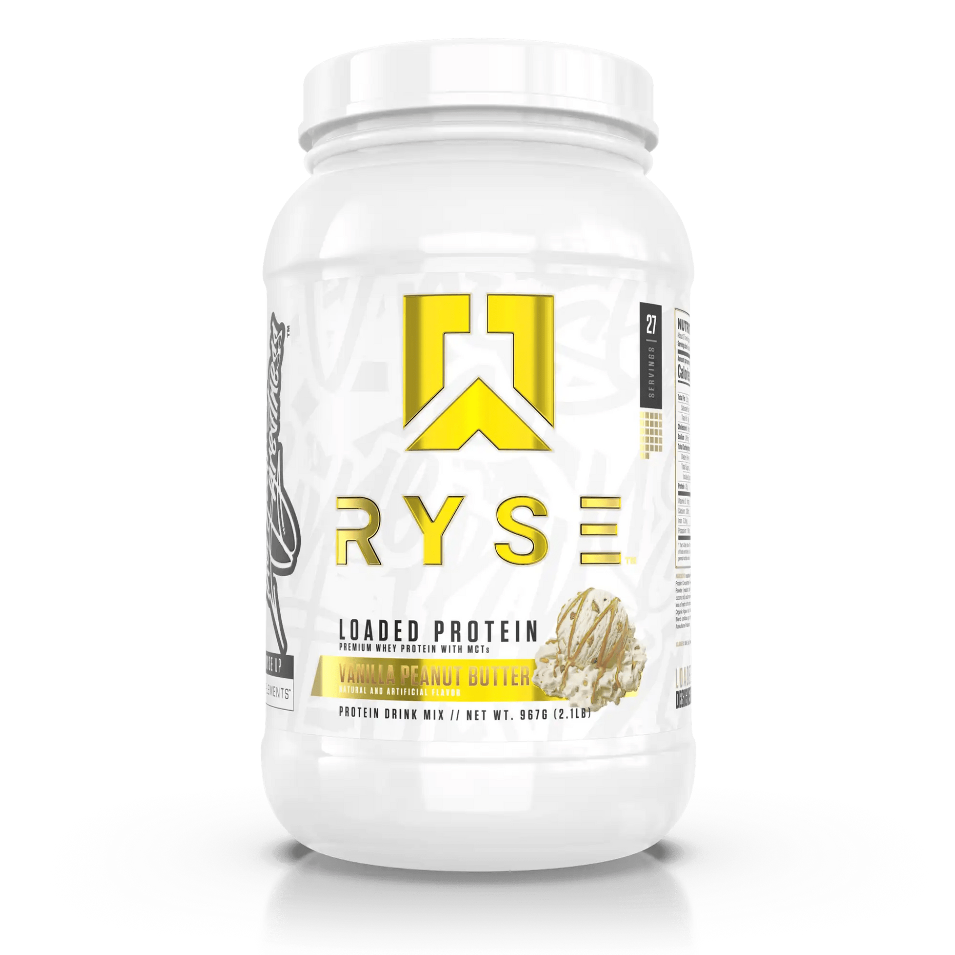 RYSE Loaded Protein in Vanilla Peanut Butter (2lb) is a high-quality whey protein powder featuring 25g of premium whey isolate with added prebiotic fibre and MCTs to support muscle recovery, gut health, and performance.